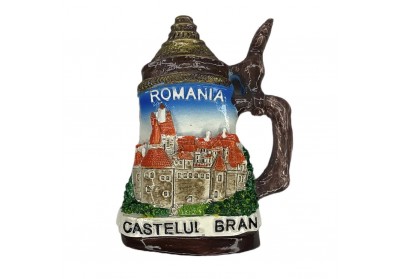 Magnet ceramic halbă Castelul Bran Magnet ceramic halbă Castelul Bran
